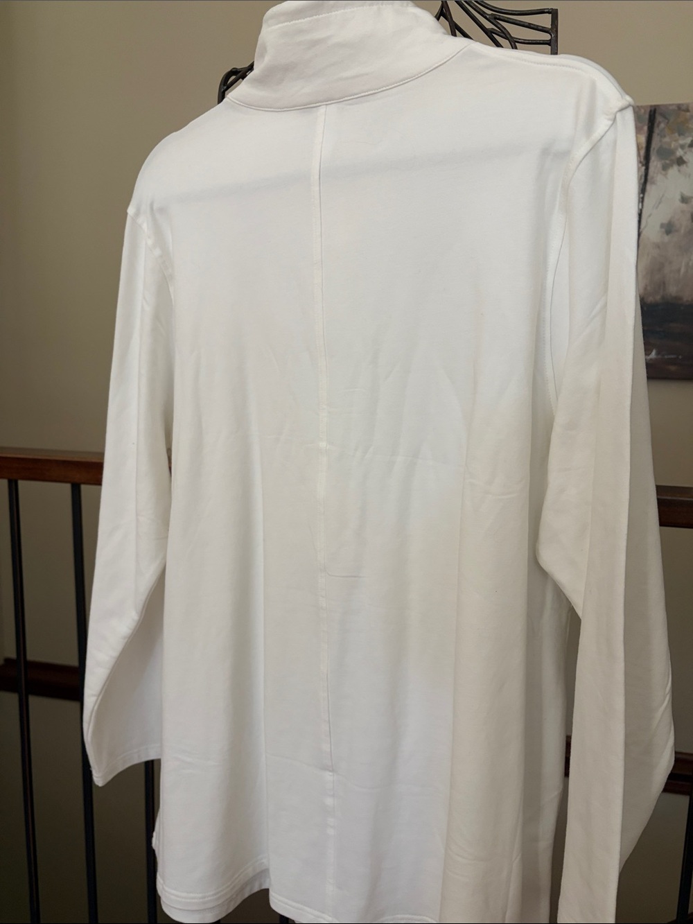 NWOT Lulu B White Super Soft Comfy Long Sleeved Top Buttons Drawstring Sz XL - Picture 4 of 5